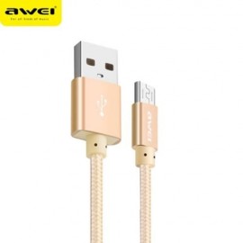 AWEI CL - 10 MICRO USB MINI NYLON BRAIDED TRANSFER DATA SYNCHRONIZATION CHARGING CORD 0.3M