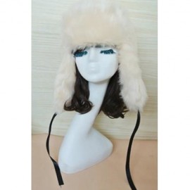 CHIC FAUX FUR AND RIBBONS PENDANT DECORATED SOLID COLOR HAT FOR WOMEN (OFF-WHITE)