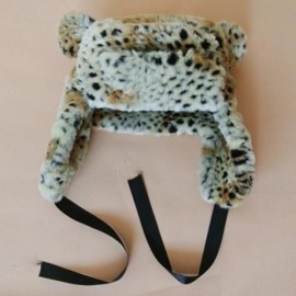 CHIC FAUX FUR AND RIBBONS LACING DECORATED LEOPARD PATTERN HAT FOR WOMEN (LEOPARD)