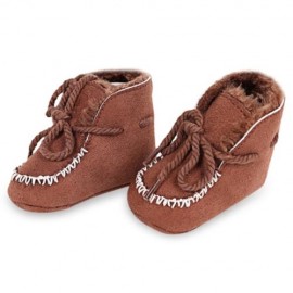 CASUAL SOFT SOLE MID-TOP BOOTS FOR TODDLER (BROWN)