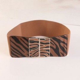 STYLISH ZEBRA PATTERN ELASTIC BELT FOR WOMEN (COFFEE)