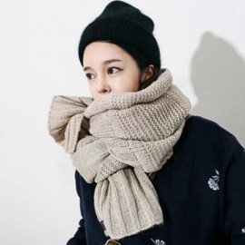 EXQUISITE PLAIT DESIGN SOLID COLOR SCARF FOR WOMEN (OFF-WHITE)