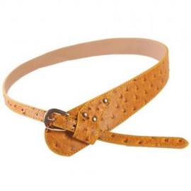 CHARACTERISTIC PIN BUCKLE RIVET PU WAISTBAND FOR WOMEN (ORANGE)