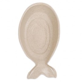 FISH SHAPE SEASONING DISH WHEAT STRAW VINEGAR PLATE (BEIGE)