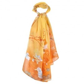 CASUAL MAGPIE FLORAL PRINT LADIES SUN PROTECTION SCARF (YELLOW)