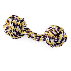 IMITATED WEAVE DUMBBELL PUPPY CHEW DOG PET TOY (COLORMIX)