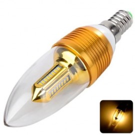 3W SMD-3014 X 32 E14 WARM WHITE GOLDEN APPEARANCE LEDS CANDLE LIGHT (300 LUMENS AC 85-265V