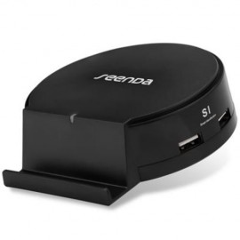 SEENDA ICH-S04 25W ROUND 4 PORTS USB TABLE CHARGER WITH STAND FOR IPHONE ANDROID SMART PHO