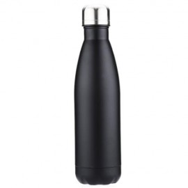 500ML COLA STYLE STAINLESS STEEL CHILDREN ADULTS WATER BOTTLE (BLACK)