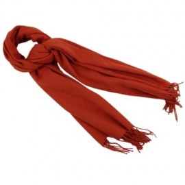 STYLISH PURE COLOR TASSEL DESIGN LADIES WARM SCARF (DEEP ORANGE)