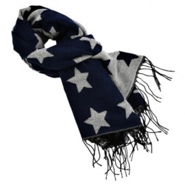 AUTUMN WINTER STYLISH DUAL USE STAR DESIGN LADIES SCARF (PURPLISH BLUE)