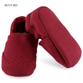 BUUF JRU BRIEF STYLE SOFT SOLE SOLID SLIPPERS FOR BABIES (RED)