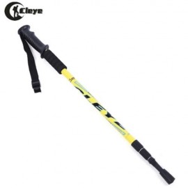 CLEYE 3 JOINT ANTI-SHOCK TREKKING STRAIGHT SHANK ALPENSTOCK (YELLOW)