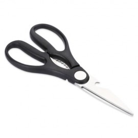 MULTI-PURPOSE STAINLESS STEEL SCISSOR KITCHEN ACCESSORY (BLACK)