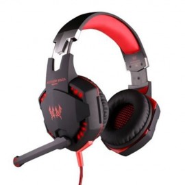 EACH G2100 GAMING HEADSET WITH VIBRATION FUNCTION HIDDEN MIC FOR COMPUTERS GAME (RED)