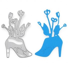 METAL FLOWER HIGH HEEL DIY CUTTING DIES STENCIL SCRAPBOOK ALBUM PAPER CARD EMBOSSING CRAFT