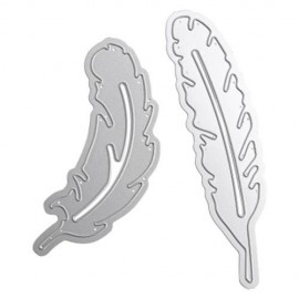 2PCS METAL FEATHERS DIY CUTTING DIES STENCIL SCRAPBOOK ALBUM PAPER CARD EMBOSSING CRAFT (S