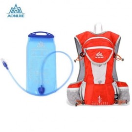 AONIJIE 12L UNISEX SPORTS BAG BACKPACK WITH 2L WATER BAG (ORANGE RED)