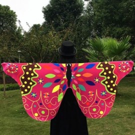 OUTDOOR ETHNIC COLORFUL BUTTERFLY WING SCARF (ROSE MADDER)