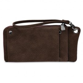 MULTI-FUNCTIONAL PU LEATHER HORIZONTAL TOTE WALLET (BROWN)