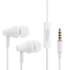 MOGCO M6 HIFI WIRED STEREO EARPHONES HEADPHONES (WHITE)
