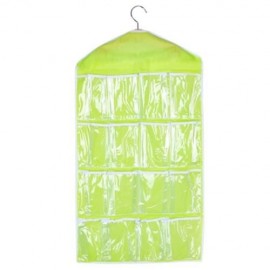 HOUSEHOLD SMALL ITEMS STORAGE PE HANGING WALL POCKET (GREEN)