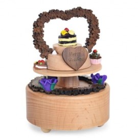 ROTATABLE FANCY CAKE WOODEN MUSIC BOX TOY FOR KIDS (COLORMIX)