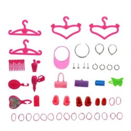 42PCS ACCESSORIES SUPPLIES FOR BARBIE DOLL GIRL CHRISTMAS GIFT (COLORMIX)