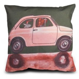 CARTOON DOG COTTON LINEN PILLOW CUSHION CASE HOME DECOR (TYPE D)