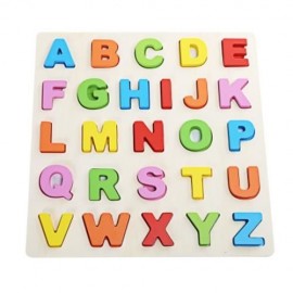 MUMAMA WOODEN BUILDING BLOCK ANIMAL LETTER JIGSAW TOY (MULTICOLOR)