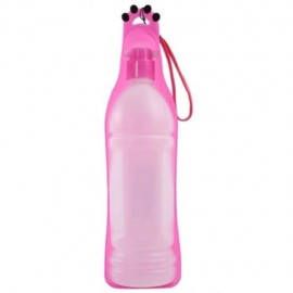 620ML PORTABLE PET DOG CAT WATER DRINKING BOTTLE DISPENSER (PINK)