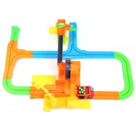 ELECTRIC CHILDREN DIY RAIL CAR RACING TRACK BUILDING BLOCK TOY (COLORMIX)