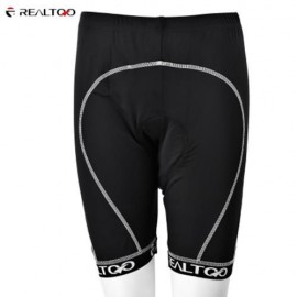 REALTOO BREATHABLE BIKE CYCLING PANTS BICYCLE WEAR SHORTS (WHITE AND BLACK)