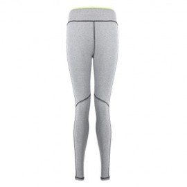YOGA SPORT PANTS COMPRESSION TIGHT LEGGINGS WITH SIDE STRIPE (LIGHT YELLOW)
