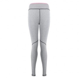 YOGA SPORT PANTS COMPRESSION TIGHT LEGGINGS WITH SIDE STRIPE (SHALLOW PINK)