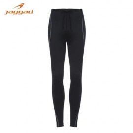 JAGGAD REFLECTIVE FLEECE CYCLING PANTS WITH SILICONE CUSHION (BLACK)