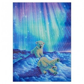 30 x 40cm Polar Bear DIY Diamond Painting Cross Stitch Tool (COLORMIX)