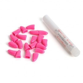 20PCS SOFT NON-TOXIC PET DOG NAIL CAP WITH ADHESIVE GLUE (PLUM)