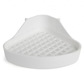 PLASTIC TRIANGLE NET DESIGN SMALL PETS TOILET (WHITE)