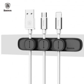 BASEUS PEAS CABLE CLIP MAGNET DATA CORD DESKTOP ORGANIZER (BLACK)