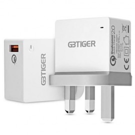 GBTIGER QUALCOMM CERTIFICATION QC 2.0 USB LED TRAVEL ADAPTER (COOL WHITE LIGHT)