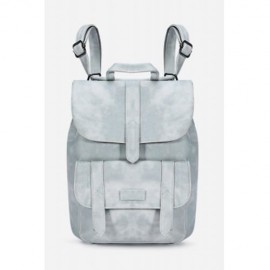 GUAPABIEN STYLISH PU LEATHER CROSS-BODY BAG PREPPY MULTI-FUNCTIONAL BACKPACK (BLUE)