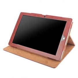 PU LEATHER STAND FOLIO PROTECTIVE COVER FOR CHUWI HI10 PRO (BROWN)