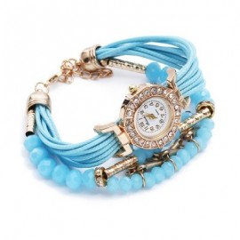 FULAIDA Female Quartz Rhinestone Watch (BLUE)