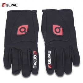 QEPAE PAIRED UNISEX OUTDOOR BICYCLE CYCLING RIDING GLOVES (BLACK)