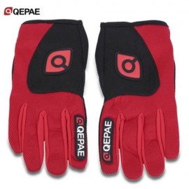QEPAE PAIRED UNISEX OUTDOOR BICYCLE CYCLING RIDING GLOVES (RED)