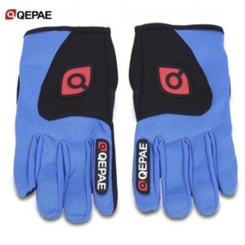 QEPAE PAIRED UNISEX OUTDOOR BICYCLE CYCLING RIDING GLOVES (BLUE)