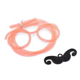 FUNNY DIY DRINKING GLASSES STRAW WITH MUSTACHE FOR PARTY (JACINTH)