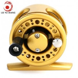 LIE YU WANG 1   1BB Ice Flying Raft Fishing Fly Fish Reel Wheel (GOLDEN)