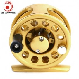 LIE YU WANG 1   1BB Ice Flying Raft Fishing Fly Fish Reel Wheel (GOLDEN)